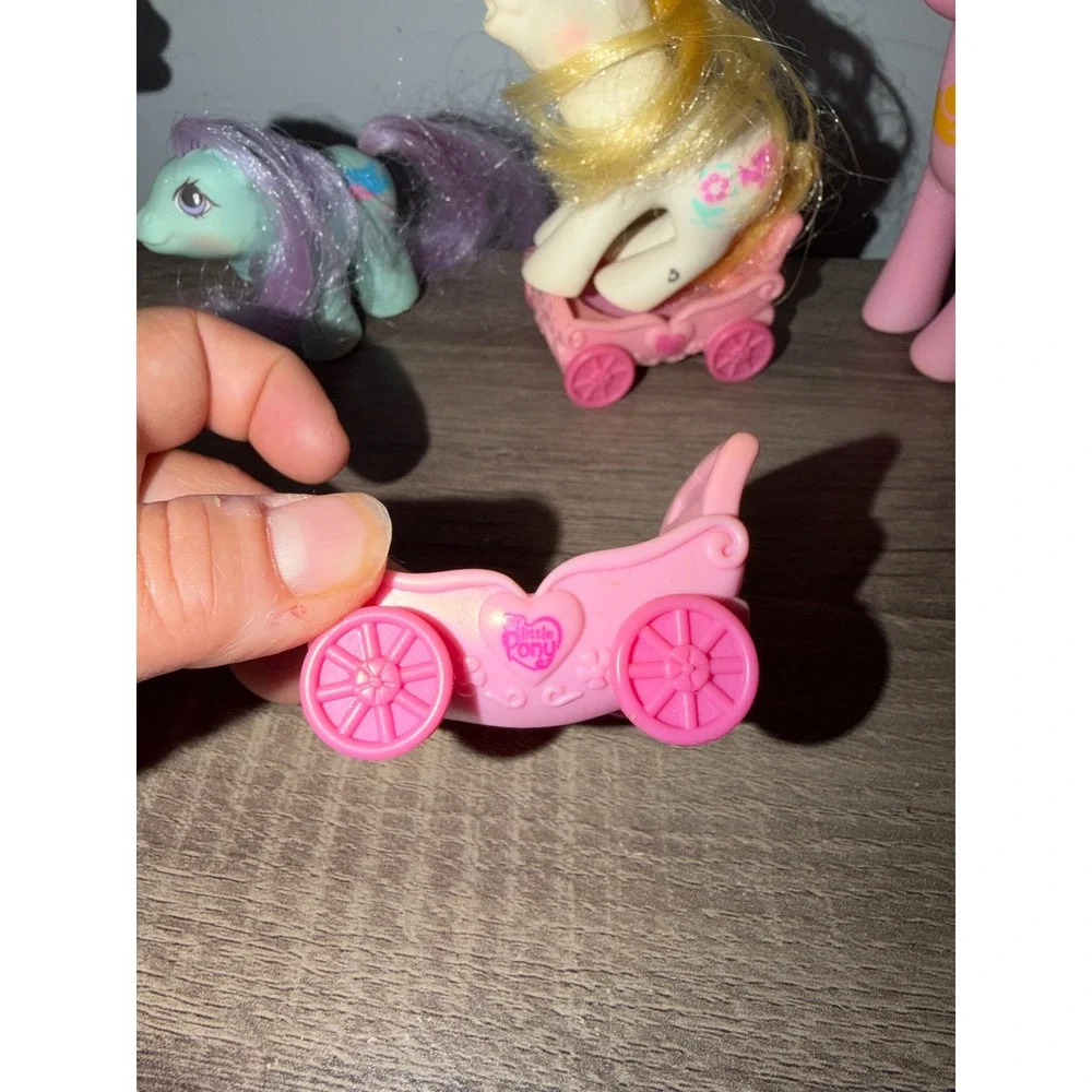 My Little Pony Lot vintage and modern  Figures with vintage baby Carriages